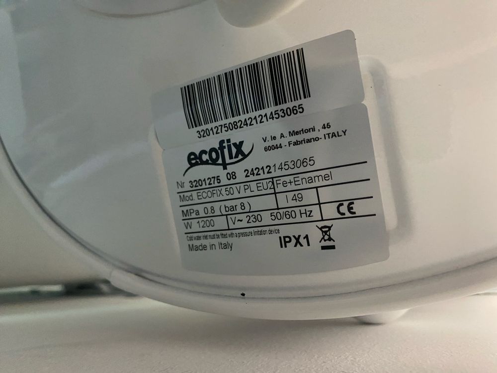 Nowy bojler podgrzewacz wody zasobnik 50l Ecofix 50 V
