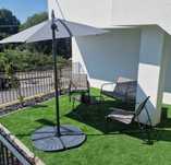Guarda-sol + conjunto jardim