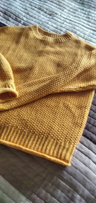 Sweter musztardowy, miodowy M
