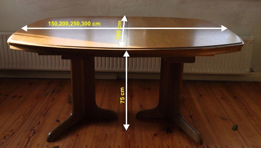 CZASY PRL - Stół SWARZĘDZ (150,200,250,300 cm,)