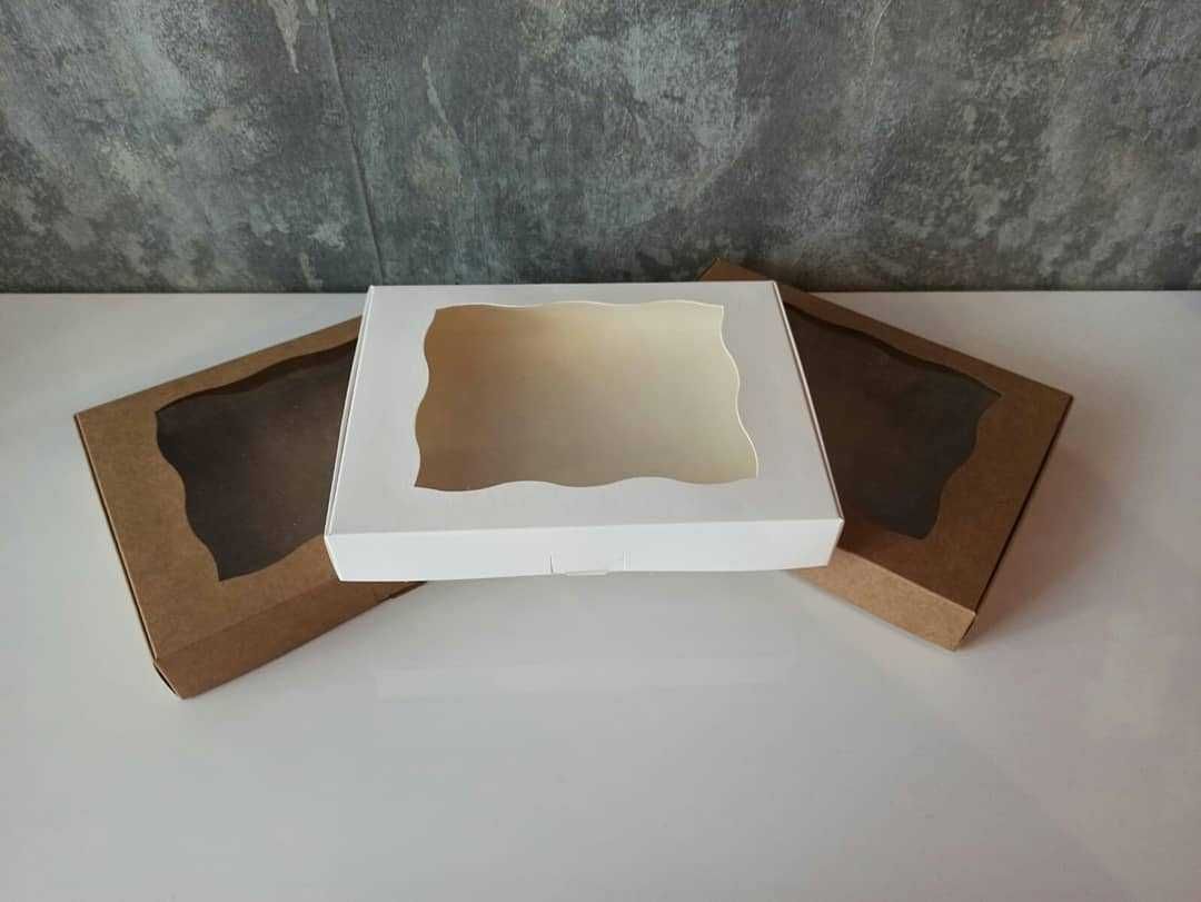 Коробка з віконцем, для пряників, для виробів ручної роботи