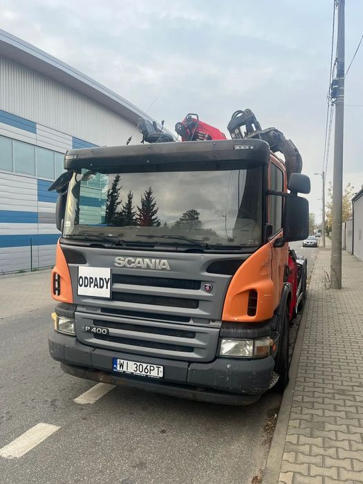 Scania P400  Scania P400, 6x4 pierwszy właściciel. Hakowiec - HDS do złomu