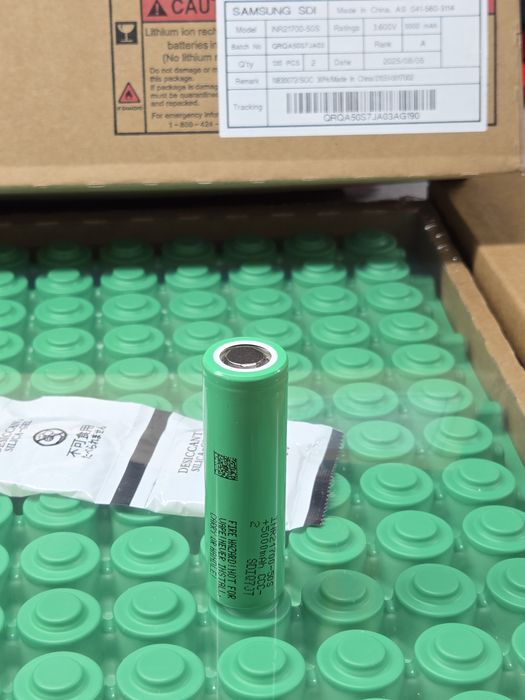 НОВЫЕ 2025 высокотоковые аккум 21700 50s Раб. напряжение 3,00V–4,23V