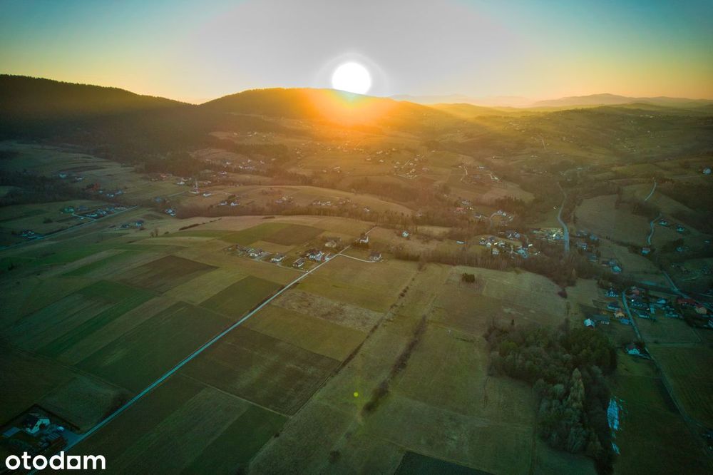 Działka budowlana z widokiem na Beskid Wyspowy