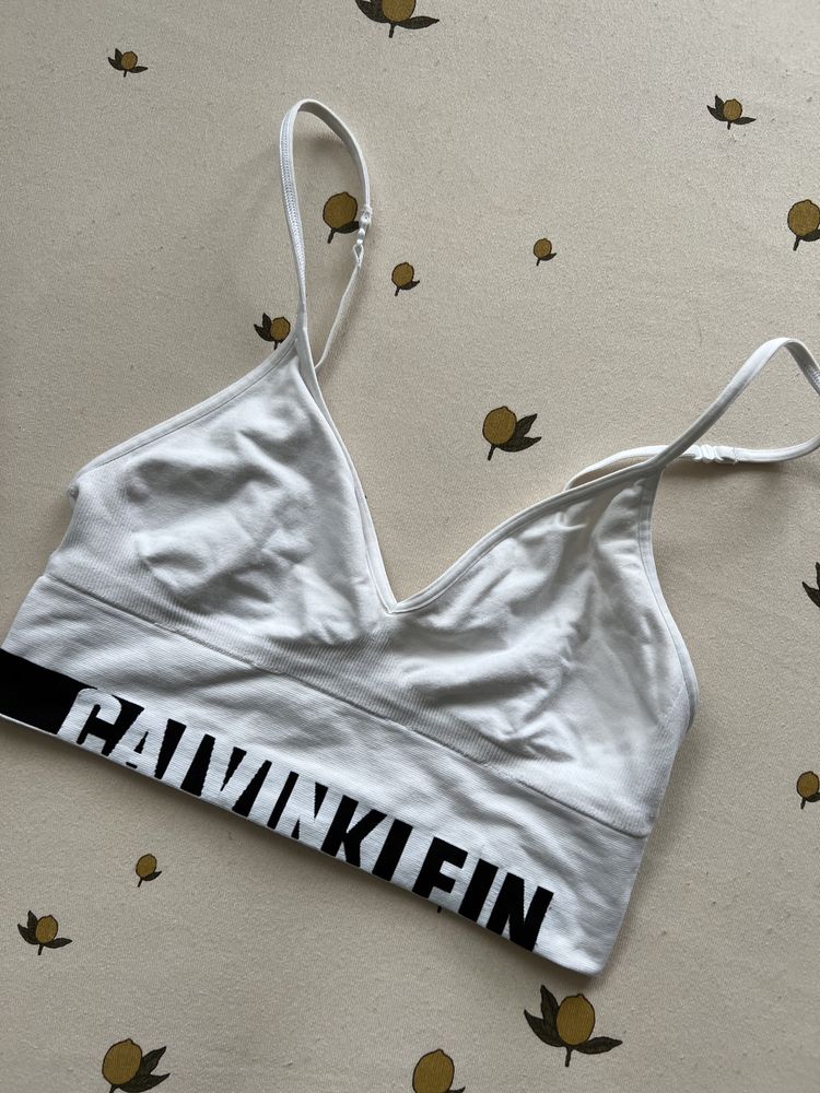 Calvin Klein CK underwear top sportowy stanik biały
