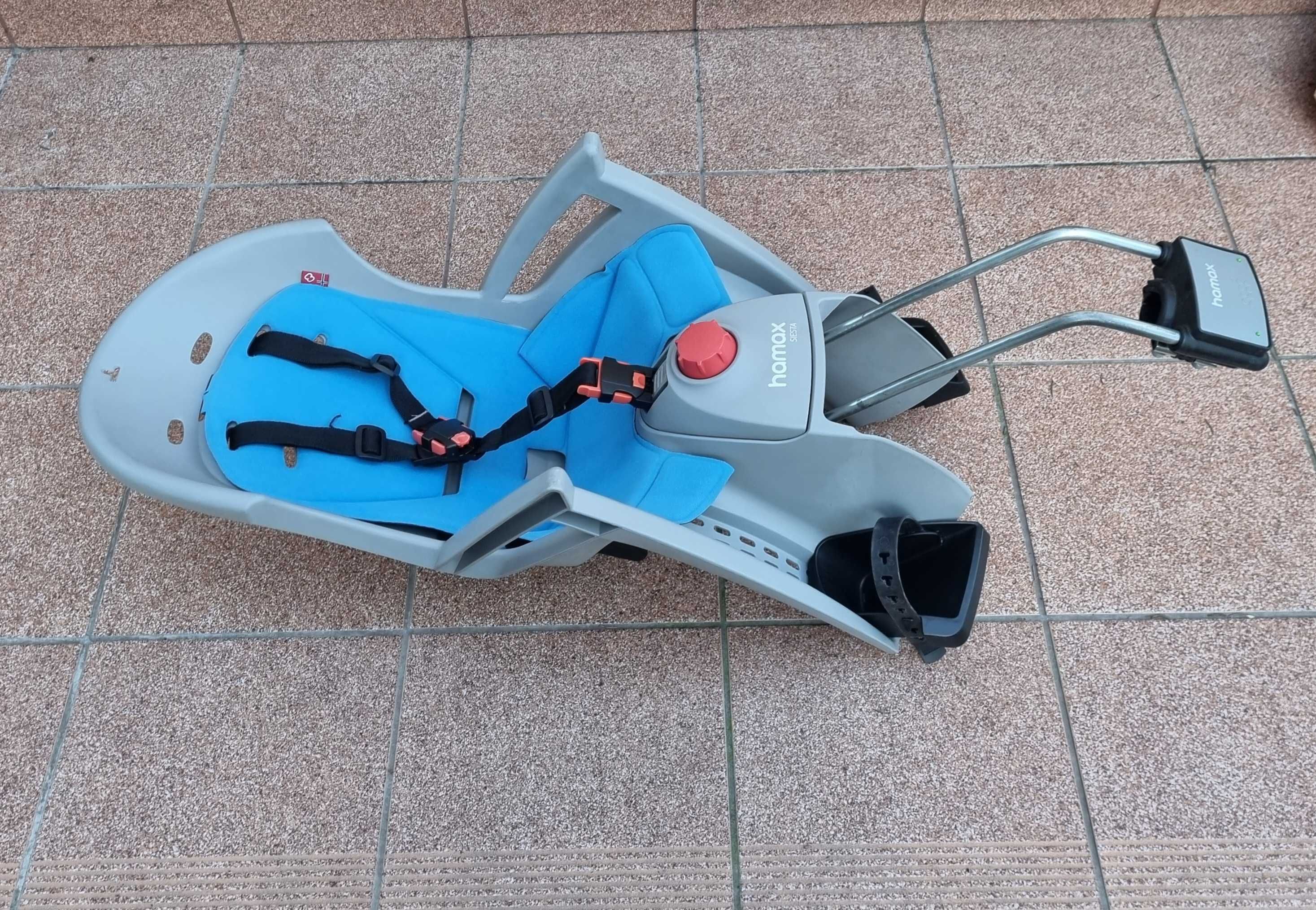 Fotelik rowerowy Hamax Siesta odchylany kompletny mocowanie