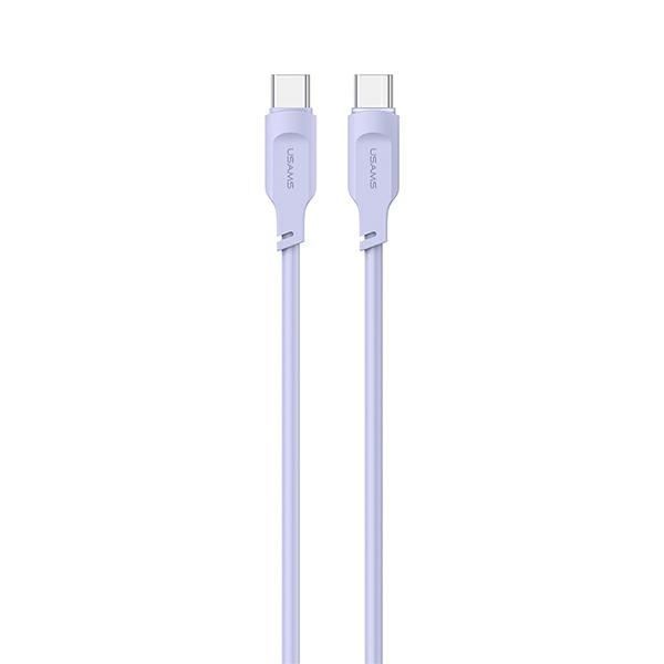 Kabel USB-C na USB-C PD 100W 1,2M - Seria Lithe - Purpurowy