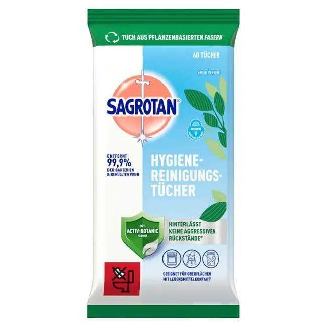 Sagrotan Chusteczki Higieniczne Do Dezynfekcji 3x60szt