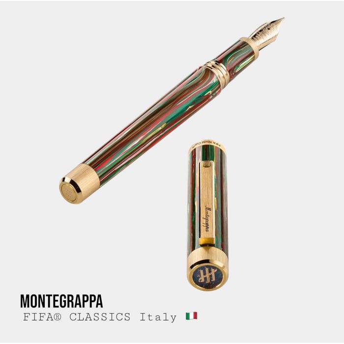 Пір’яна Ручка Montegrappa FIFA Italy | Ліміт 100 шт | 14K золоте перо