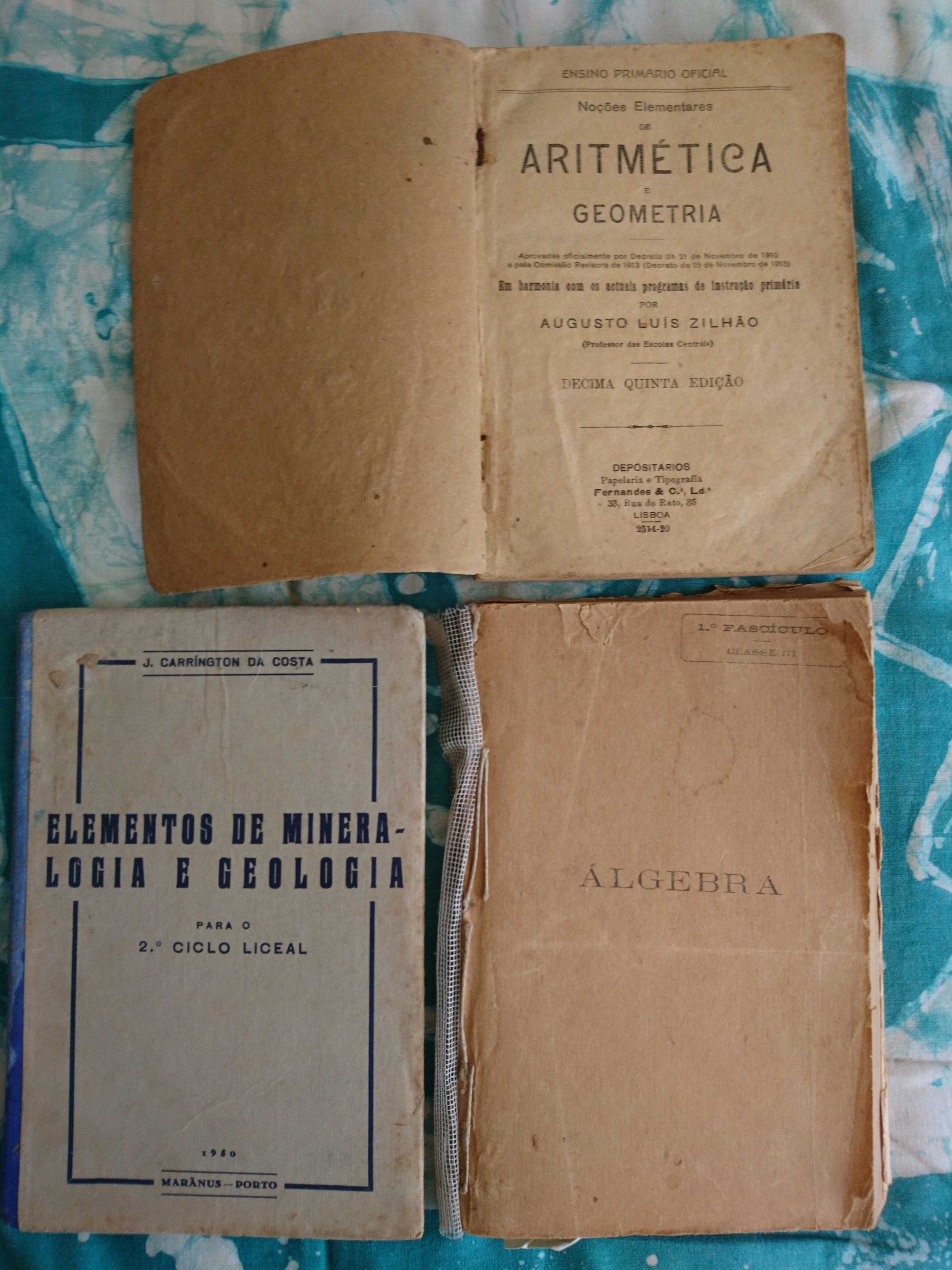 Livros de Minerologia, Álgebra, Aritmética, A PARTIR de