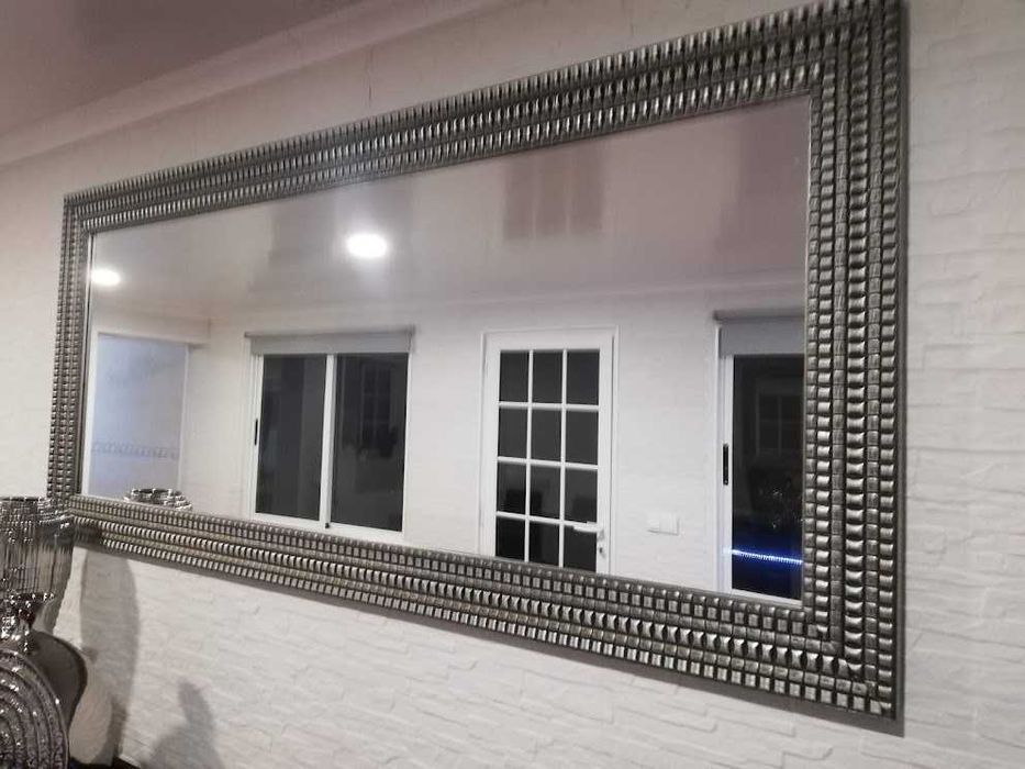 Espelho decoração cor prata