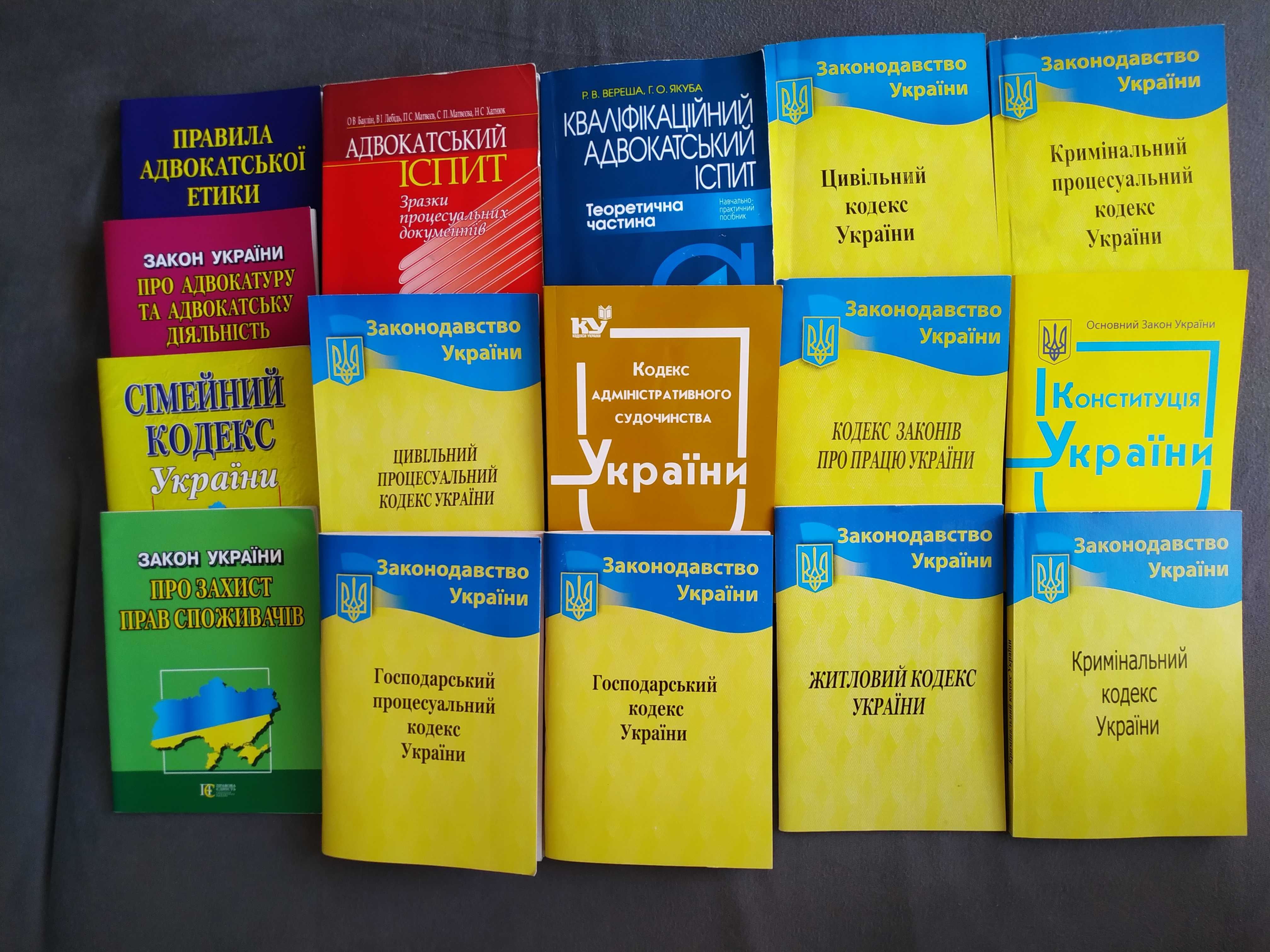 Кодекси (2024 р.) для підготовки до здачі адвокатських іспитів