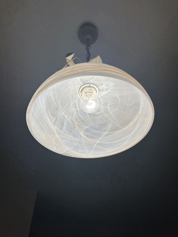 Lampa murano roza kwiat wloska sufitowa vintage tiffany retro boho