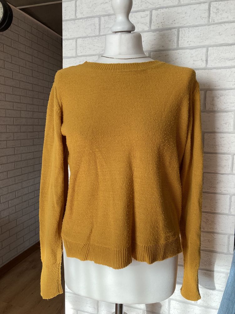 musztardowy żółty sweter sweterek terranova
