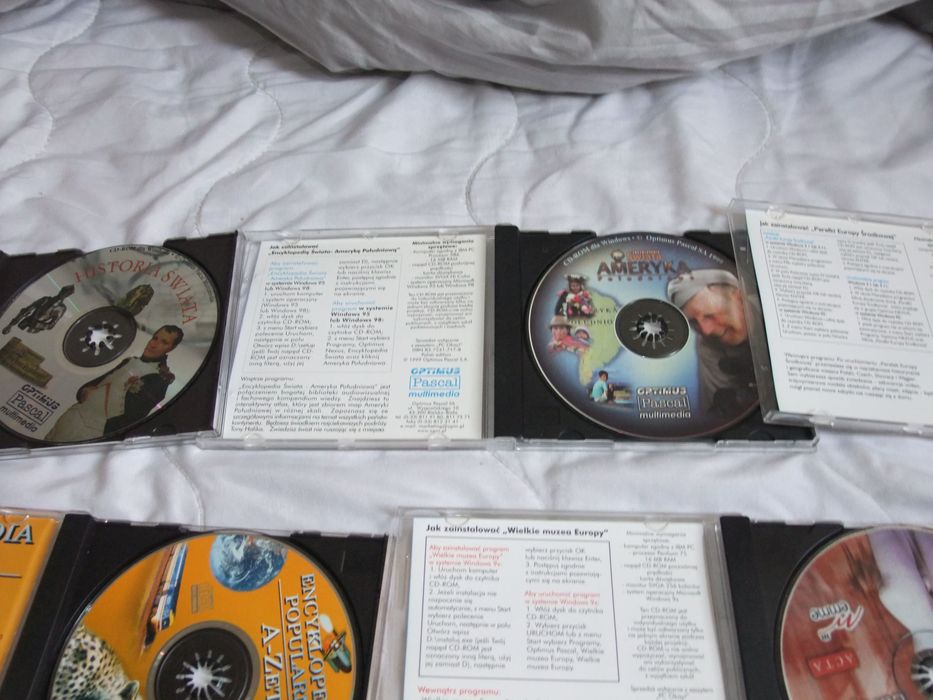 Retro CD encyklopedie multimedialne 4x Optimus Pascal + 1x Popularna