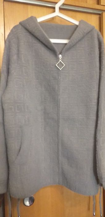 Kurtka płaszcz alpaka wzór versace szara nowa M 38 L 40 XL 42 XXL 44