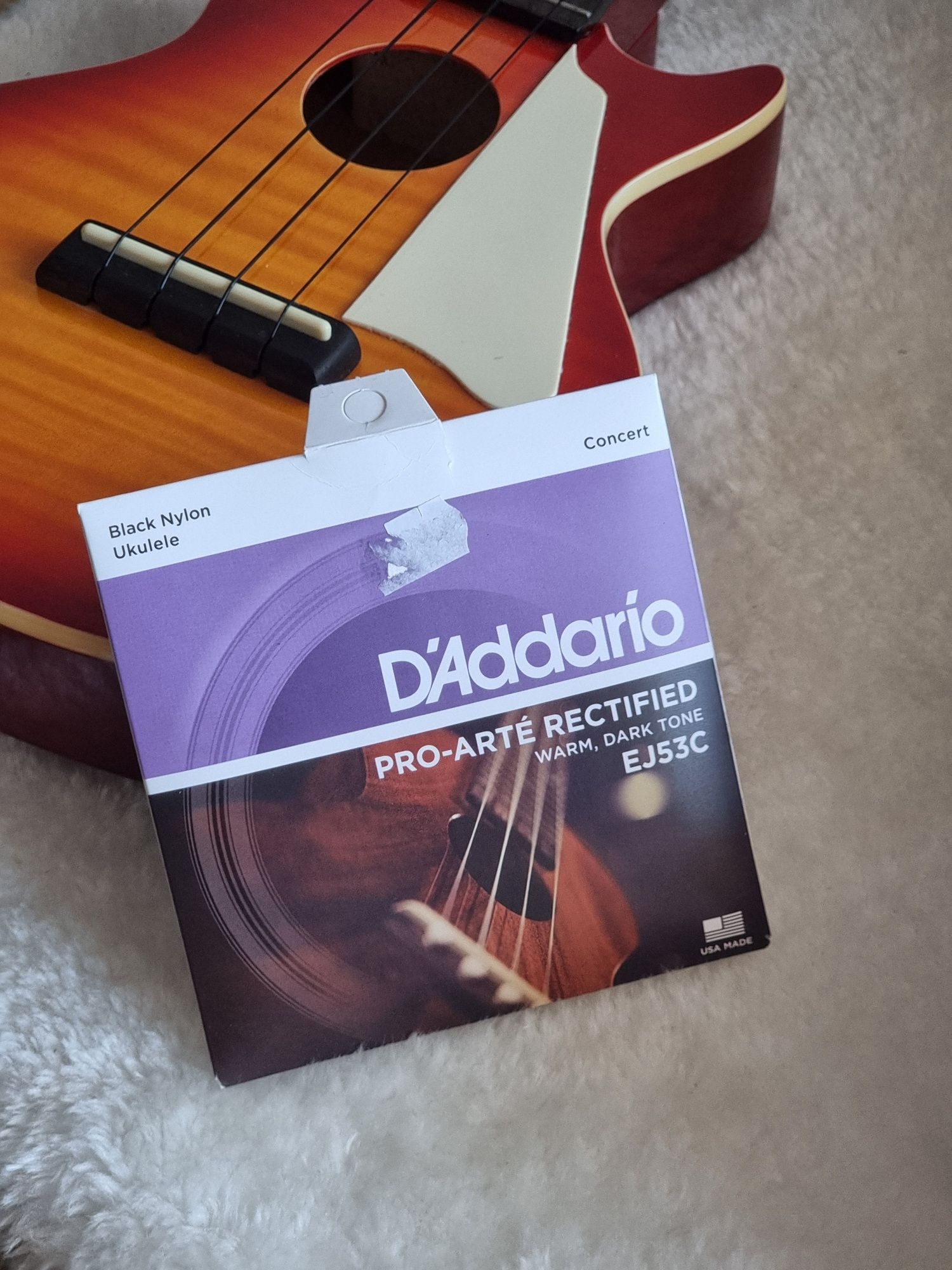 D'Addario EJ53C Pro-Arte - czarne struny do ukulele koncertowego