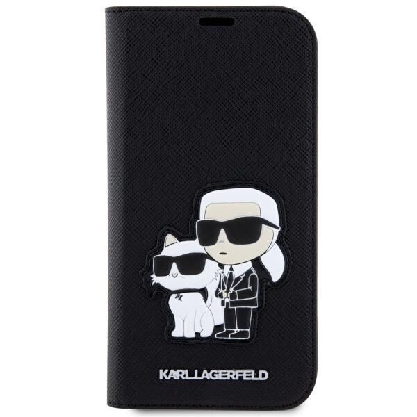 Etui na iPhone 14 Pro Karl Lagerfeld Saffiano Karl&Choupette