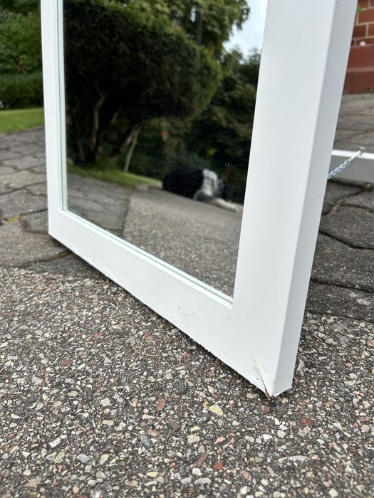 Lustro stojace biale 170x50