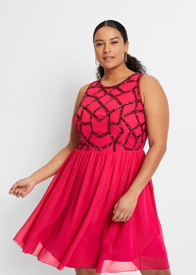 B.P.C sukienka z aplikacją różowa 40.