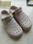 Kroksy ala Crocs klapki 41 nude beżowe