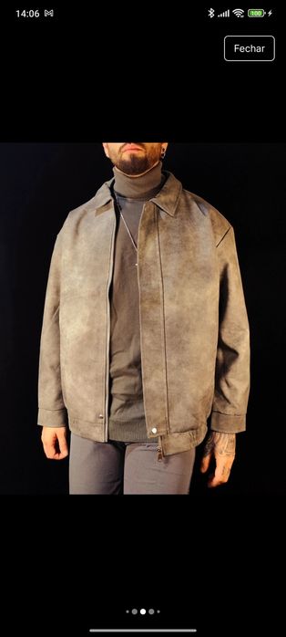 Casaco Couro Sintético M Novo