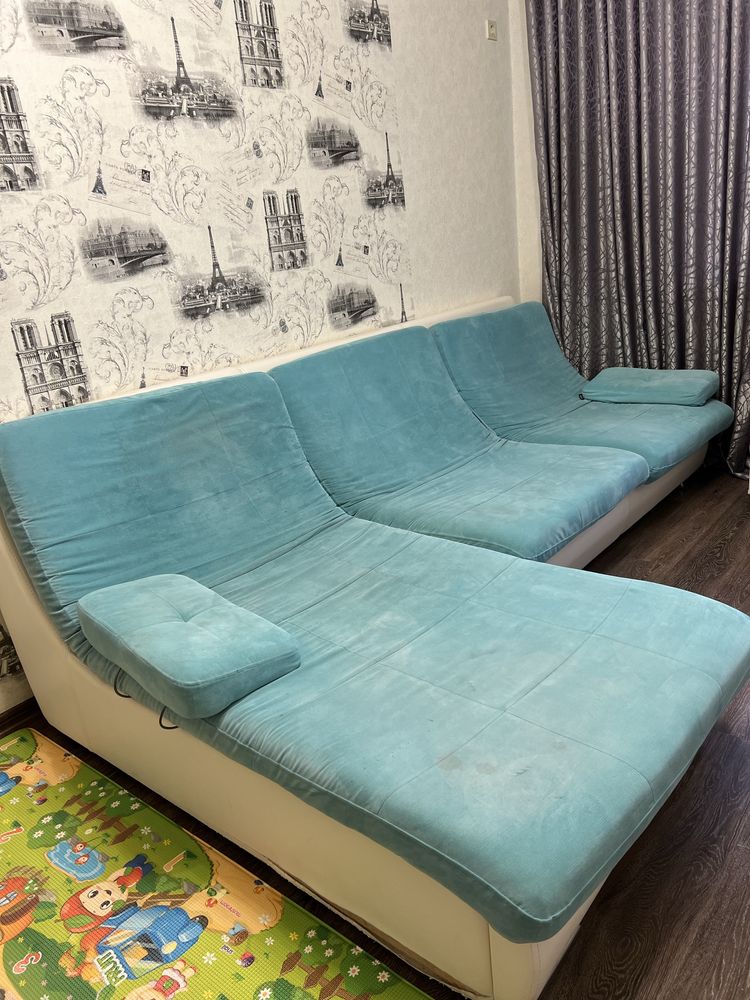 Кутовий диван Bozen-3 в тканині seul 80 бірюза