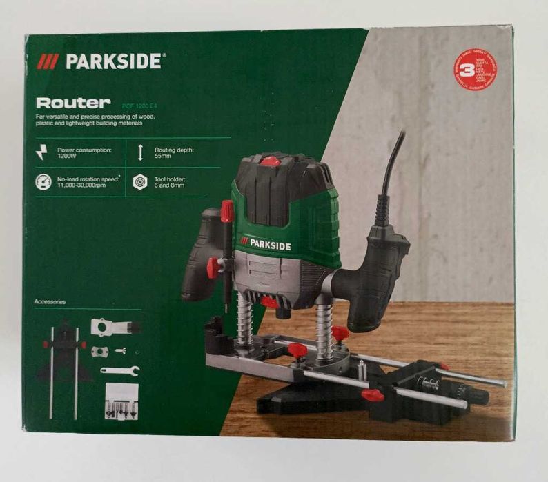 NOWA frezarka górnowrzecionowa PARKSIDE POF 1200 E4, 1200W