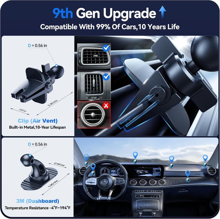 Auckly 15W бездротовий автомобільний зарядний пристрій