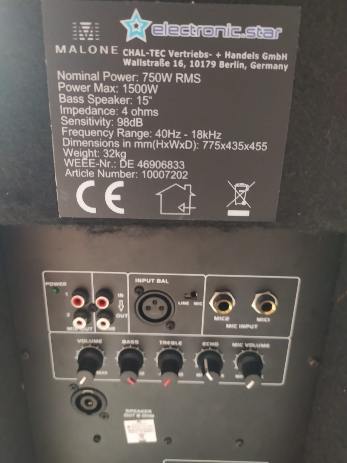 Kolumna aktywna Malone 750 W