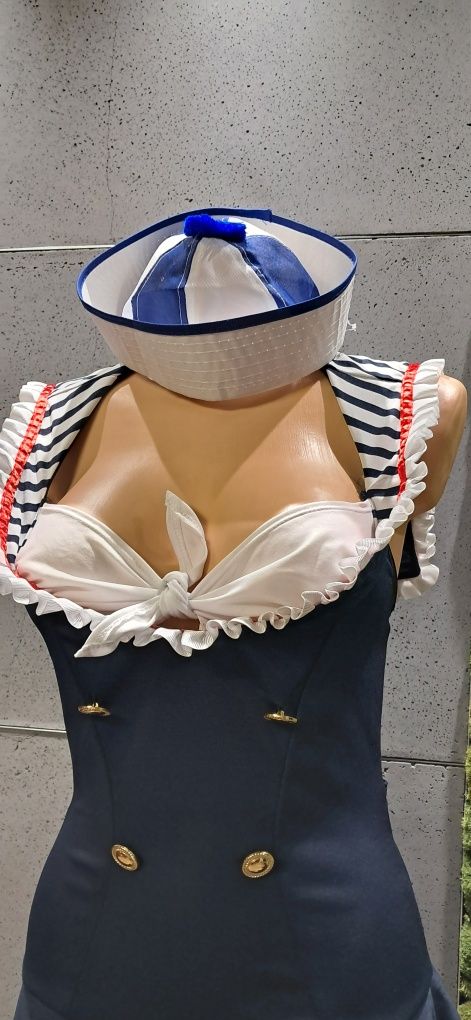 Strój przebranie kostium pani marynarz