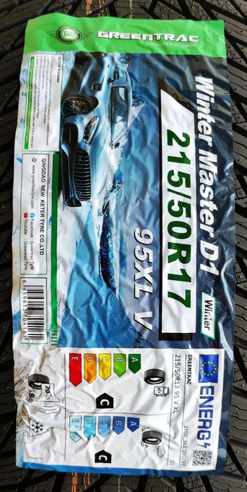 Opony 215/50R17 Greentrac Winter Master D1 C/C/70dB 3 lata gwar.