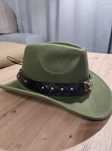 Kapelusz kowbojski oliwkowy khaki ciemny zielony western wild west