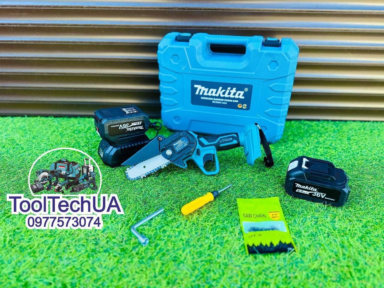 Аккумуляторная мини цепная пила Makita MINI BCS36V  Макита Сучкоріз