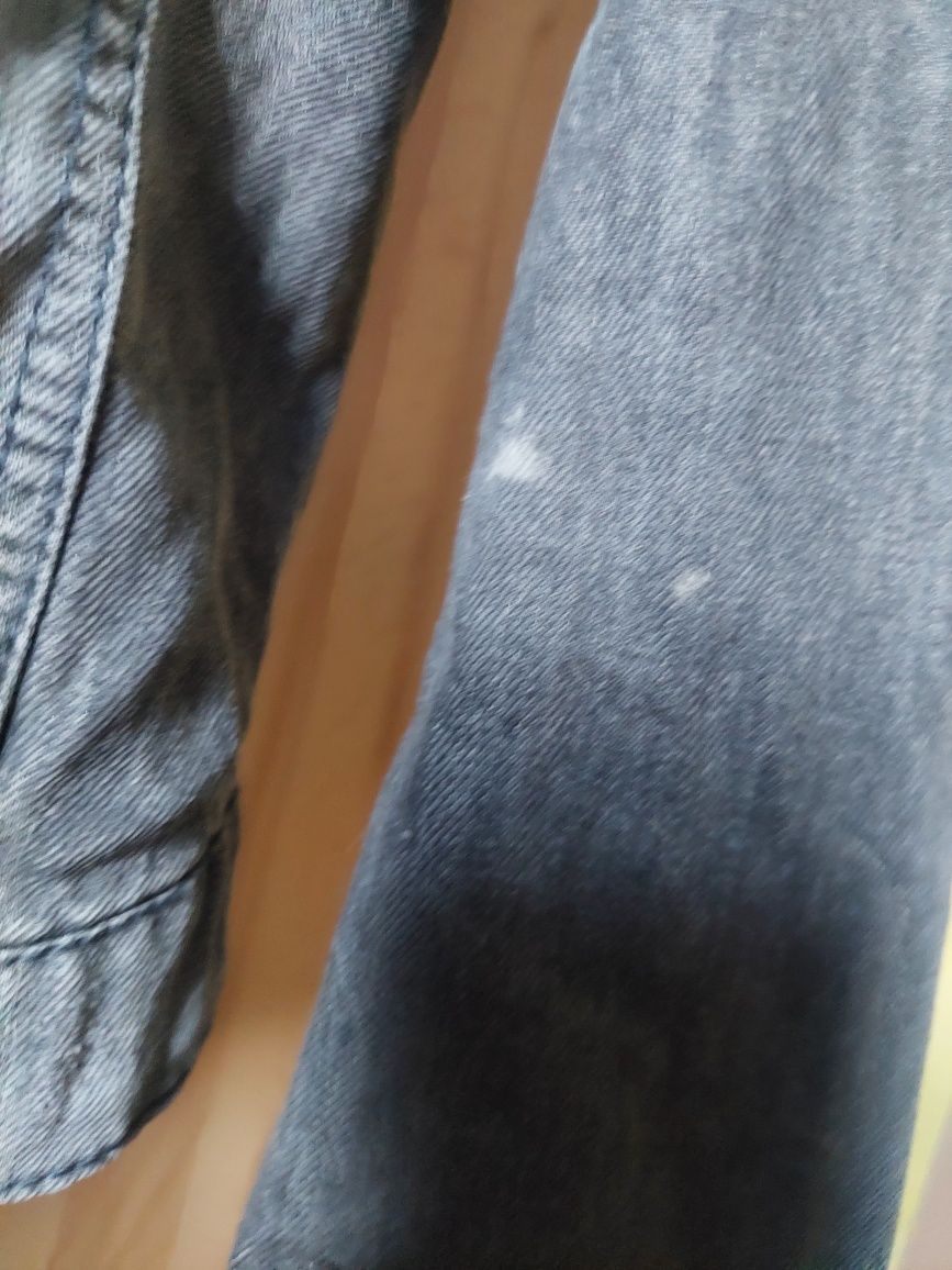 szara jeansowa kurtka dziecięca dla dziewczynki