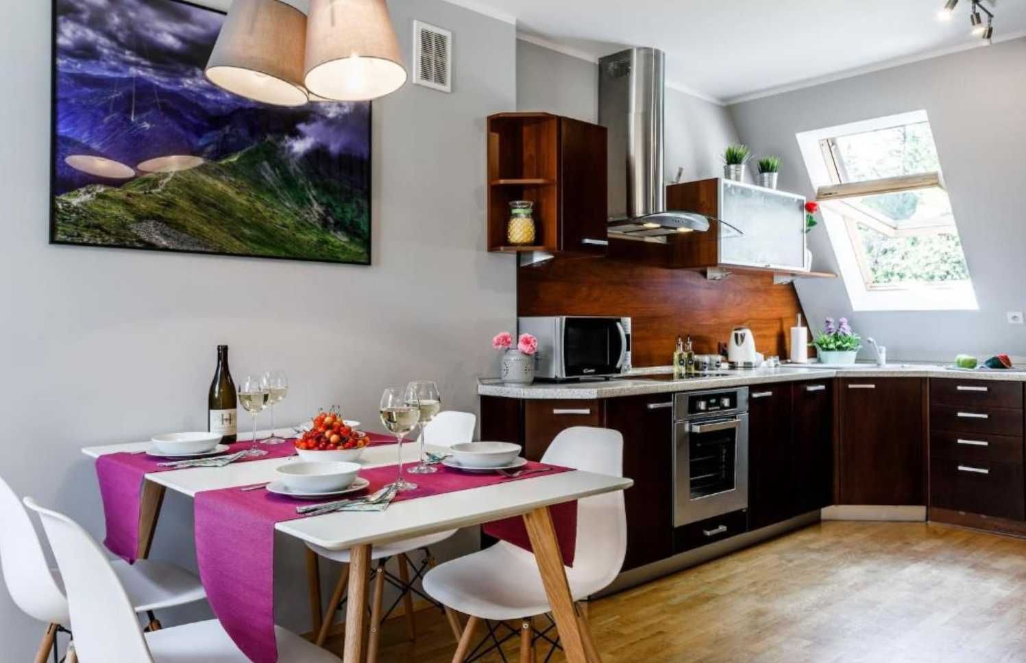 Dwupoziomowy apartament w centrum Zakopanego z widokiem na Giewont