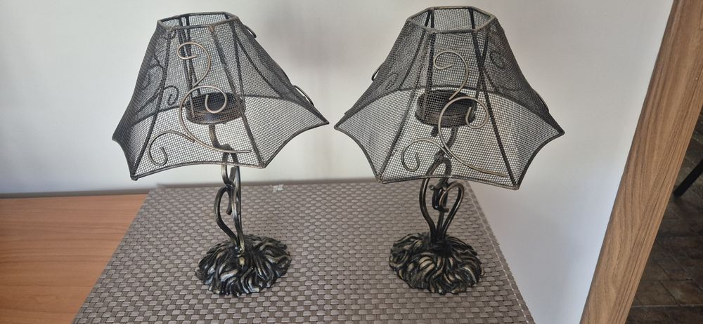 Lampki nocne z kłutego metalu 2 szt