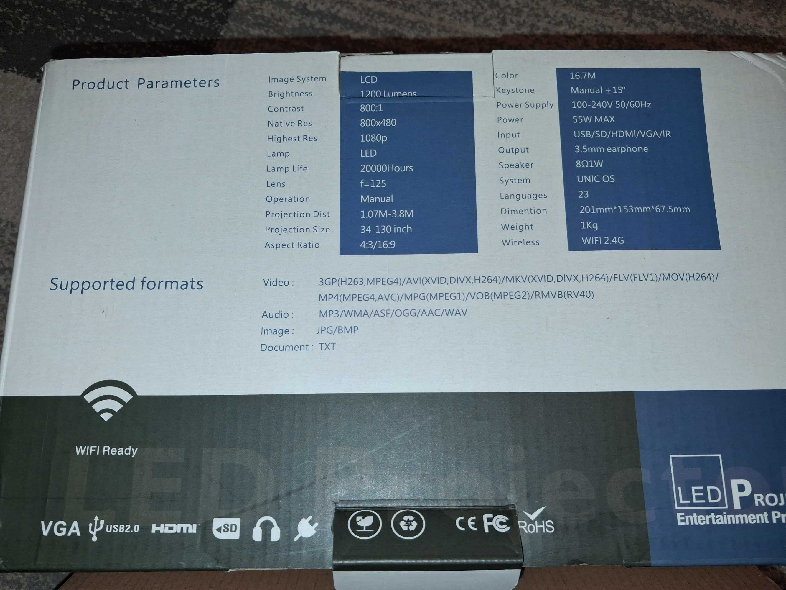 Проектор  мультимедійний WIFI UNIC UNI-LINK