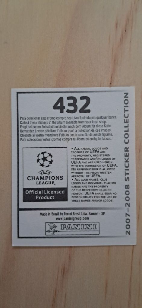 Cromo futebol de Mario Gomez da Panini