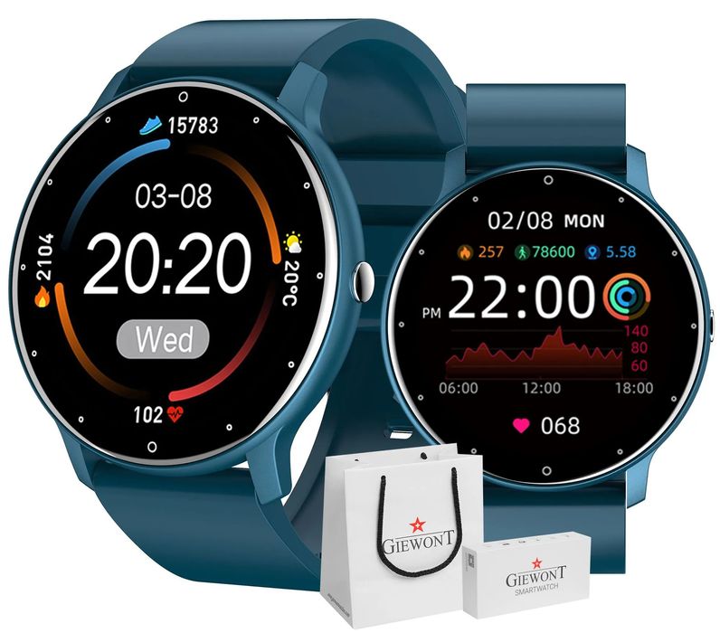 smartwatch giewont gw120-4 niebieski-niebieski