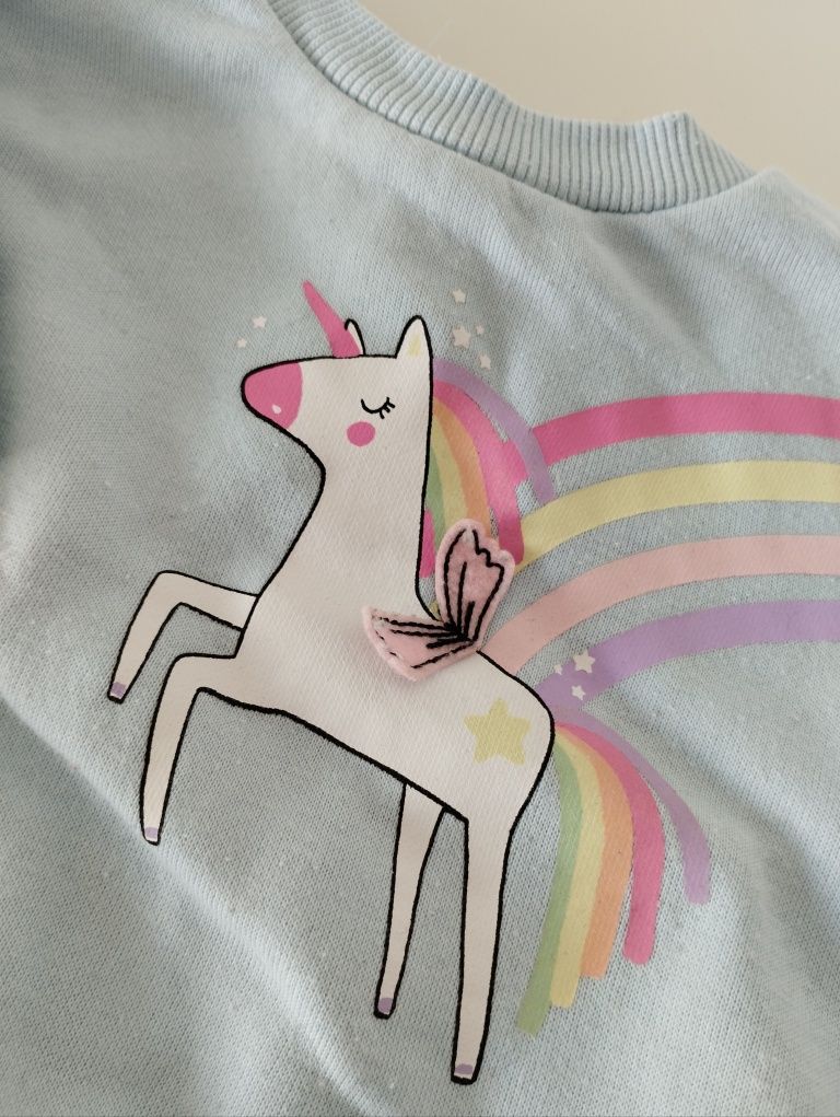 Bluza z jednorożcem unicorn tęcza dla dziewczynki Primark
