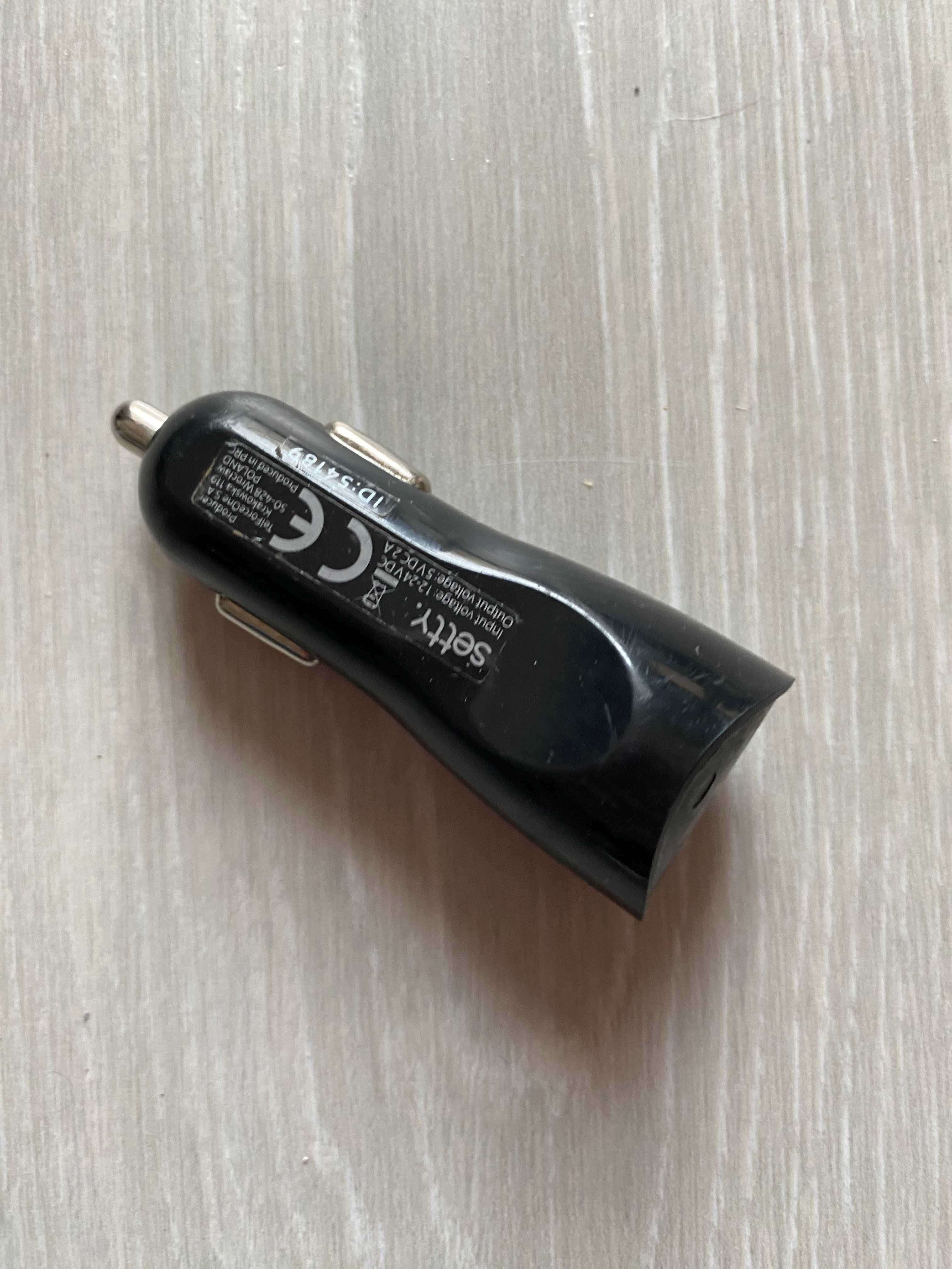 Ładowarka samochodowa Setty 1×USB 5 V / 2,4 A – kompaktowa, 12 / 24 V