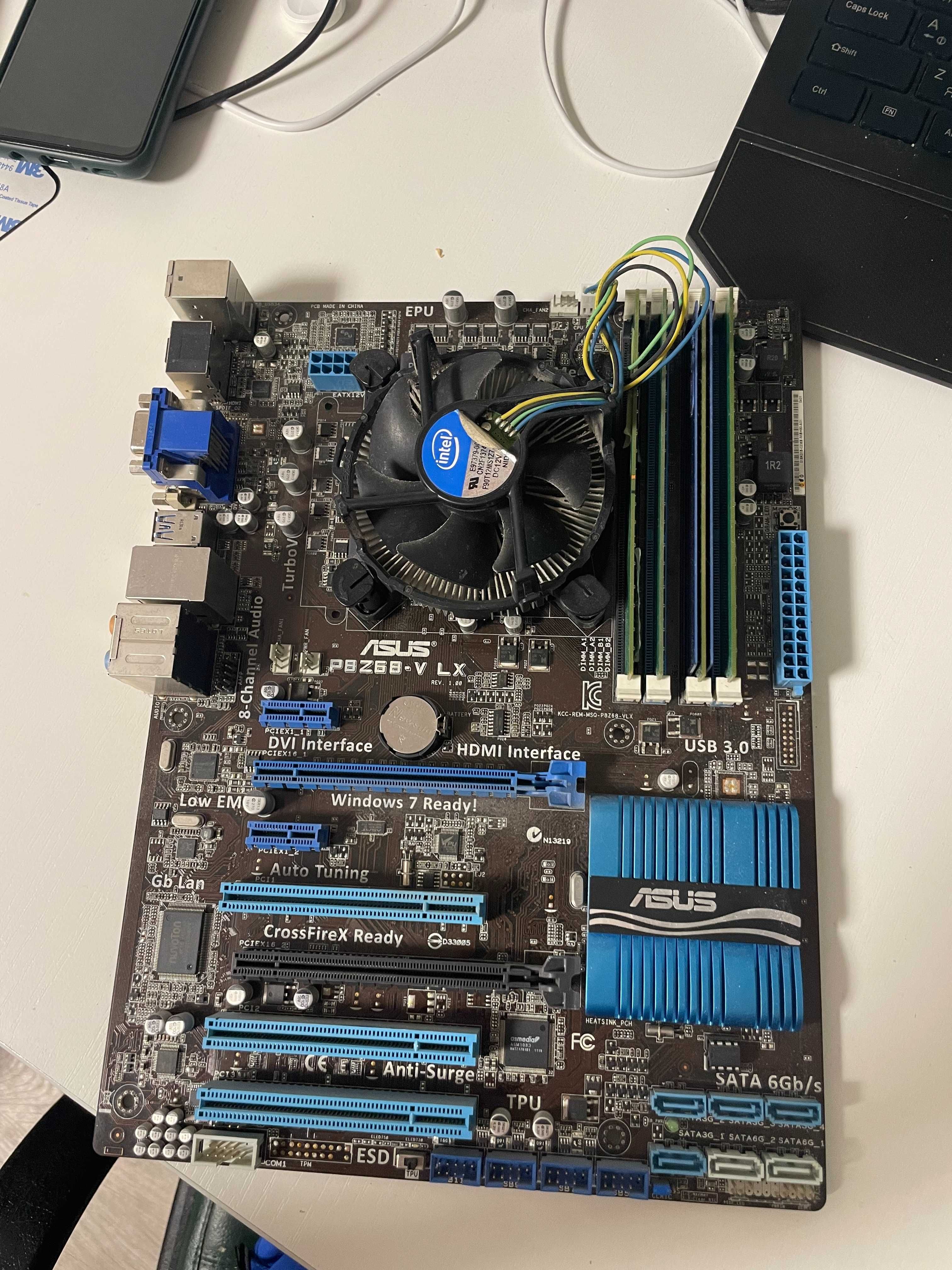 MB Asus P8Z68-V LX, CPU i3 2120, RAM DDR3 8Gb, VC GTX750 & AMD HD5770