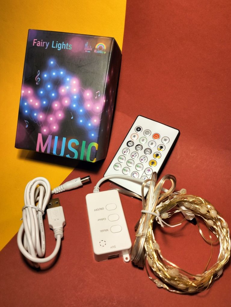 Гирлянда RGB LED Роса Лента 5 метров USB Lemanso WiFi Пульт СМАРТ IP44