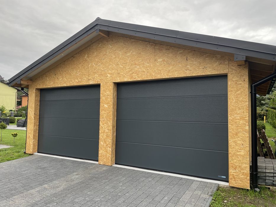 Brama garażowa segmentowa antracyt brązowa lub biała 3000x2500