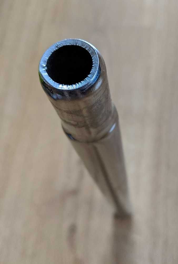 Sztyca rura podsiodłowa stalowa chromowana 25,4 mm 1" - 350 mm - 22 mm