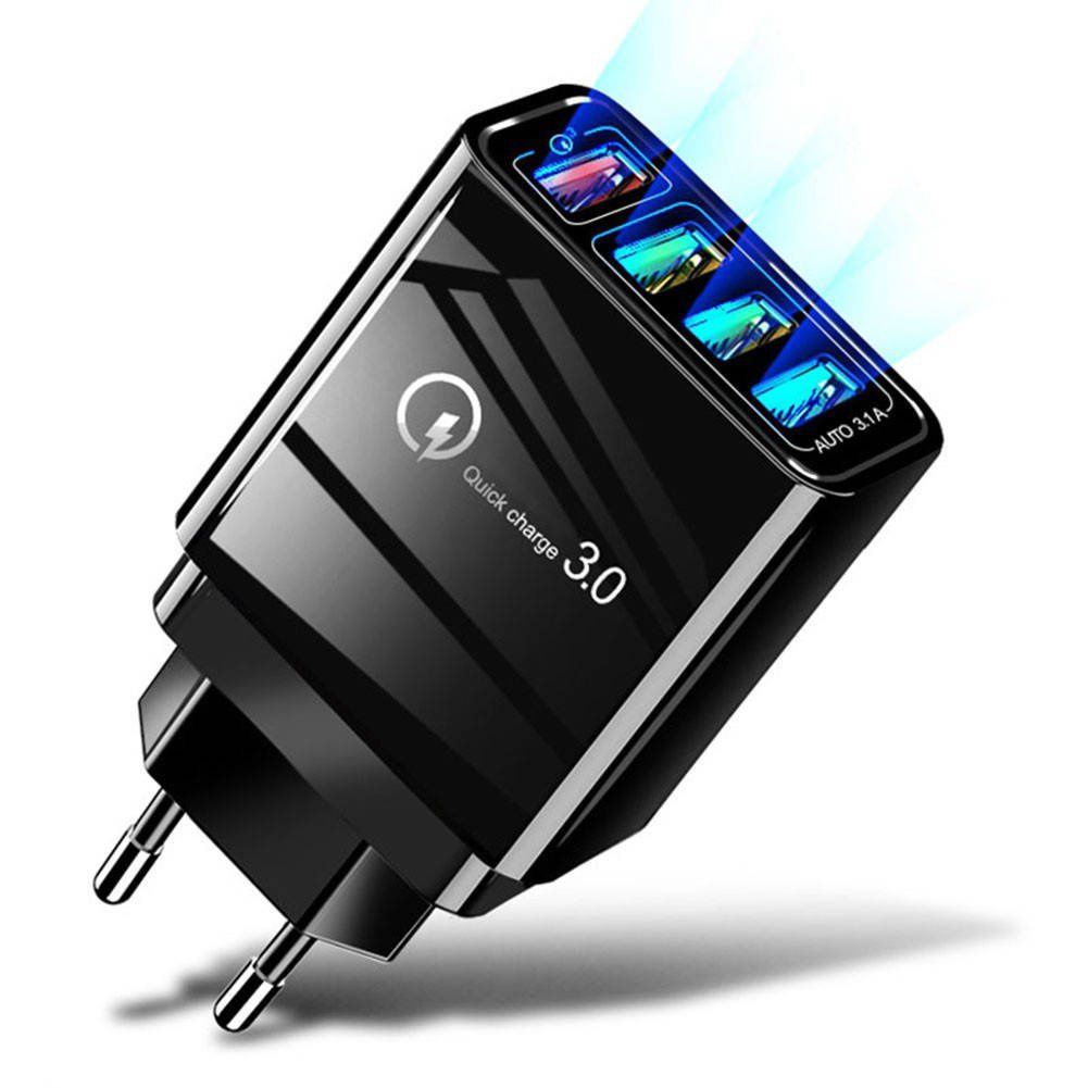 Ładowarka Sieciowa 3Xusb + Usb Qc3.0