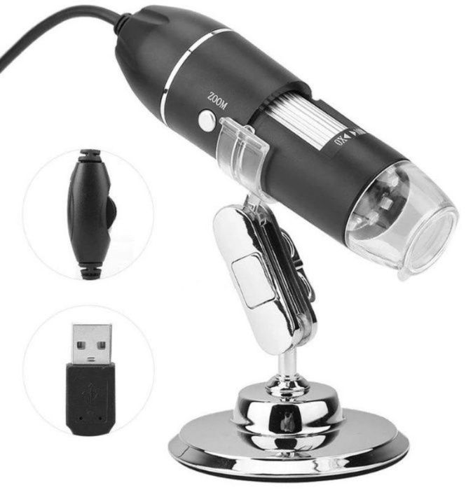 Цифровой USB микроскоп 1600 x DM-1600, 2 Мп, подсветка 8 LED