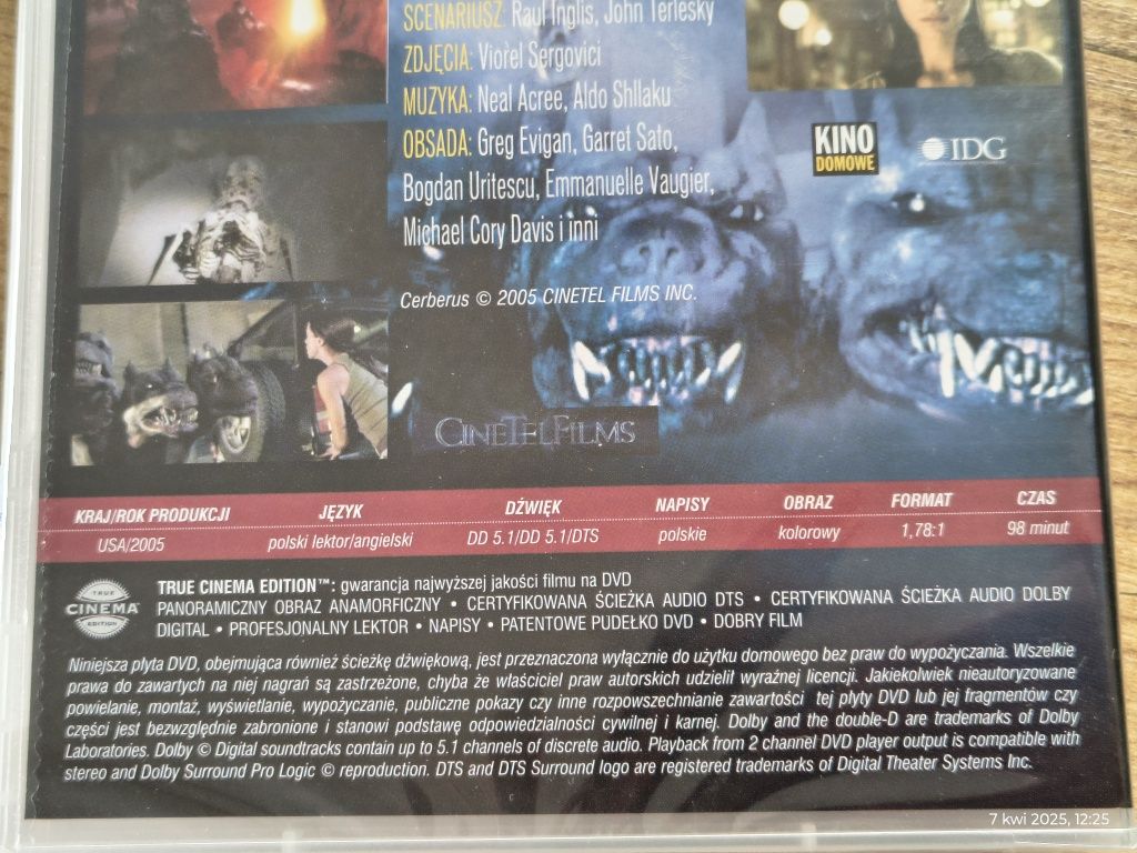 Cerberus - Strażnik Otchłani film DVD Nowy/folia!