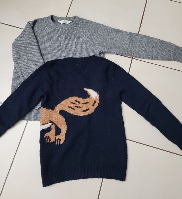 Zestaw sweter H&M dla chłopca lisek * 134/140